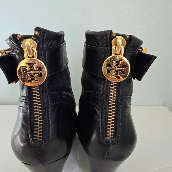 Tory Burch Melrose Ankle Boot Women's 8.5M Black Leather Classic Night Out - Picture 13 of 13